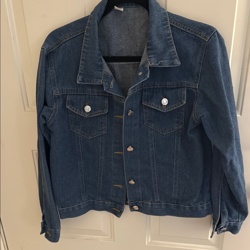 Classic Blue Denim Jacket with Traditional Design